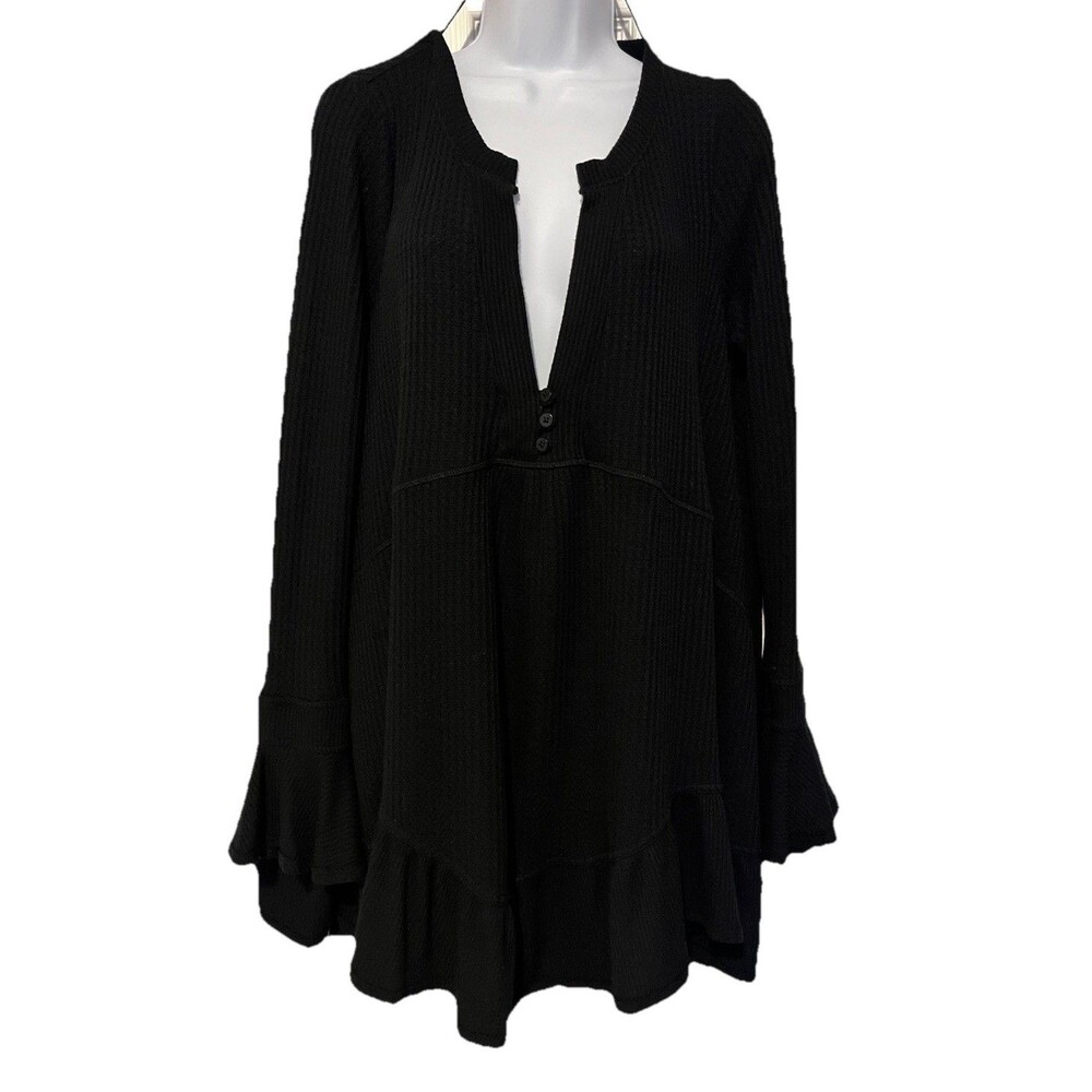 Free People Womens Oversized Olivia Henley Tunic Top Size S Witchy Whimsigoth